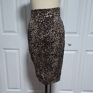 PINUP COUTYRE Leopard Print Pencil Wiggle Skirt sz M nwot